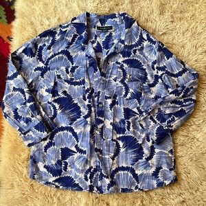 100% cotton button down bouse large